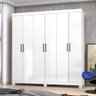 Guarda Roupa Casal Z22 6 Portas 4 Gavetas Sem Espelho Com Pés Carioca Móveis - 2