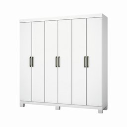 Guarda Roupa Casal Z22 6 Portas 4 Gavetas Sem Espelho Com Pés Carioca Móveis - 1
