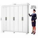 Ver imagem 6 de Guarda Roupa Casal Z22 6 Portas 4 Gavetas Sem Espelho Com Pés Carioca Móveis