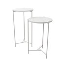 Ver imagem 3 de Mesa Lateral Redonda Áquila Branca Tampo Branco - Cor: Branco