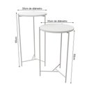 Ver imagem 2 de Mesa Lateral Redonda Áquila Branca Tampo Branco - Cor: Branco