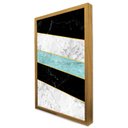 Ver imagem 5 de Quadro Decorativo Geométrico Azul e Preto em Moldura Caixa TaColado Moldura Trad 1cm Madeira Escura