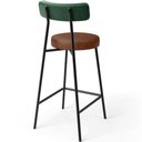 Ver imagem 5 de Banqueta Baixa Cozinha Sala Jantar Bancada Milão L02 Facto Verde Musgo Marrom - lyam decor