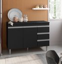 Ver imagem 2 de Balcão Cozinha com Tampo 120cm 3 Gavetas Leticia A01 - D’Rossi