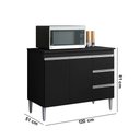 Ver imagem 3 de Balcão Cozinha com Tampo 120cm 3 Gavetas Leticia A01 - D’Rossi