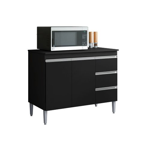 Balcão Cozinha com Tampo 120cm 3 Gavetas Leticia A01 - D’Rossi