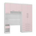 Ver imagem 2 de Quarto Modulado Solteiro com Guarda-roupas Maleiro e Cabeceira Alpes Master Luciane Móveis