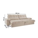 Ver imagem 5 de Sofá Liz 02 Módulos de 120cm Br 25cm Meu Sofá Online A294 Linho Creme