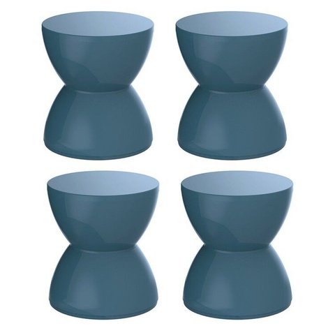Conjunto com 4 Banquetas Hydro Azul/Lazuli