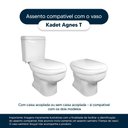 Ver imagem 4 de Assento Sanitario com Amortecedor Kadet Branco para Vaso Agnes.t