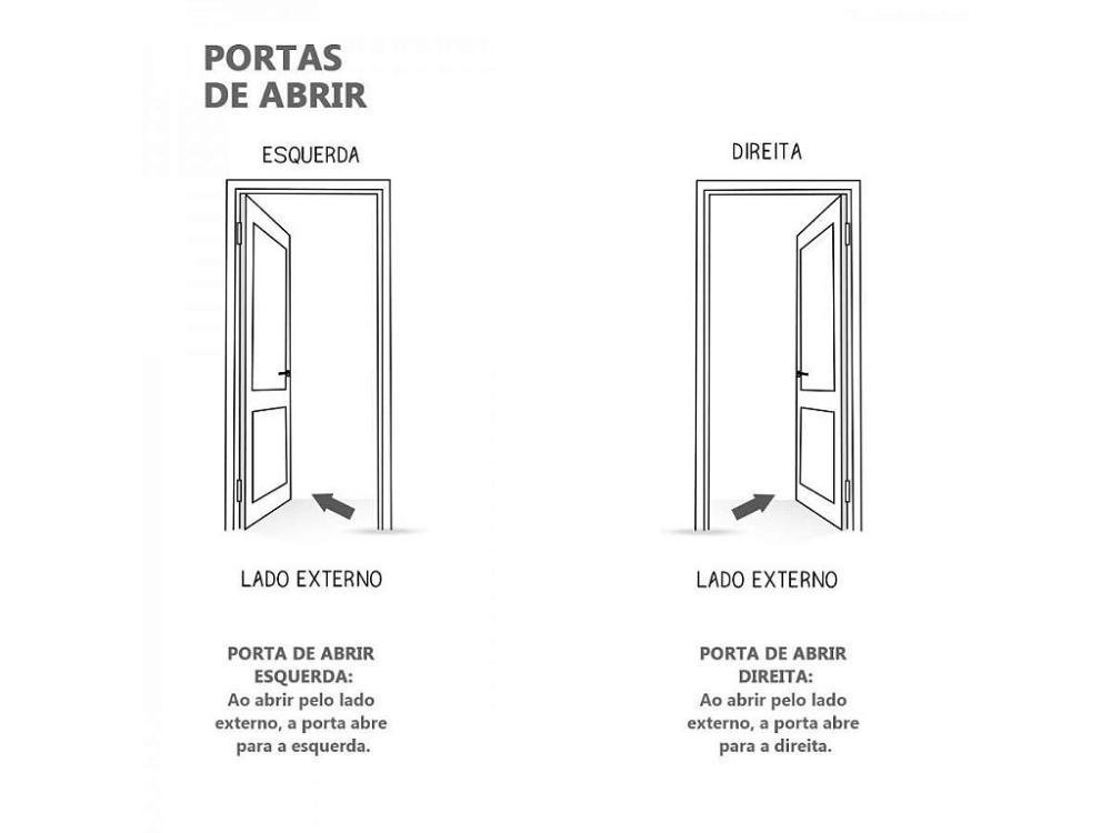 Porta de Alumínio Palheta Branca Maxx Esquerda - 210x70 - 3