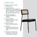 Ver imagem 4 de Conjunto Sala de Jantar Filadélfia 6 Cadeiras Carraro Grafite/Preto/Nogal