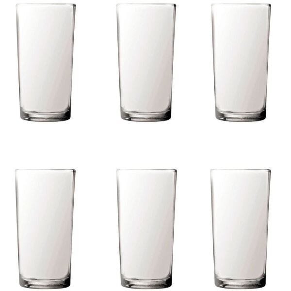 Kit Jarra Vidro ladrilhos branca 1,2L e 6 copos vidro long - 4