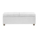 Ver imagem 2 de Recamier Bau Madri 1,60m Suede Branco - Inova Decor Inova Decorações
