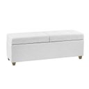 Ver imagem 3 de Recamier Bau Madri 1,60m Suede Branco - Inova Decor Inova Decorações