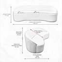 Ver imagem 3 de Sofá Curvo Montserrat 180cm 03 Lugares Linho Bouclé Off White - Nexta Casa