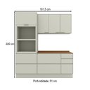Ver imagem 4 de Cozinha Compacta Fineze 5 Portas 6 Gavetas com Tampo 100% MDF Areia Hp/Cinamomo - Henn