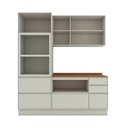 Ver imagem 3 de Cozinha Compacta Fineze 5 Portas 6 Gavetas com Tampo 100% MDF Areia Hp/Cinamomo - Henn