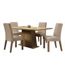 Ver imagem 1 de Mesa Tampo De Vidro Com 4 Cadeiras Rustic/crema/imperial
