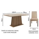 Ver imagem 3 de Mesa Tampo De Vidro Com 4 Cadeiras Rustic/crema/imperial