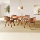 Ver imagem 1 de Conjunto de Mesa Redonda 120 cm com 4 Cadeiras Gaia Yescasa Marrom