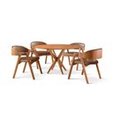 Ver imagem 3 de Conjunto de Mesa Redonda 120 cm com 4 Cadeiras Gaia Yescasa Marrom