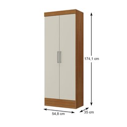 Sapateira 2 Portas Cinamomo/off White Serido - Rodial - 2