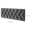 Ver imagem 4 de Cabeceira de Cama Queen Estofada Capitone Pari 1,60 X 55 Grafite Suede