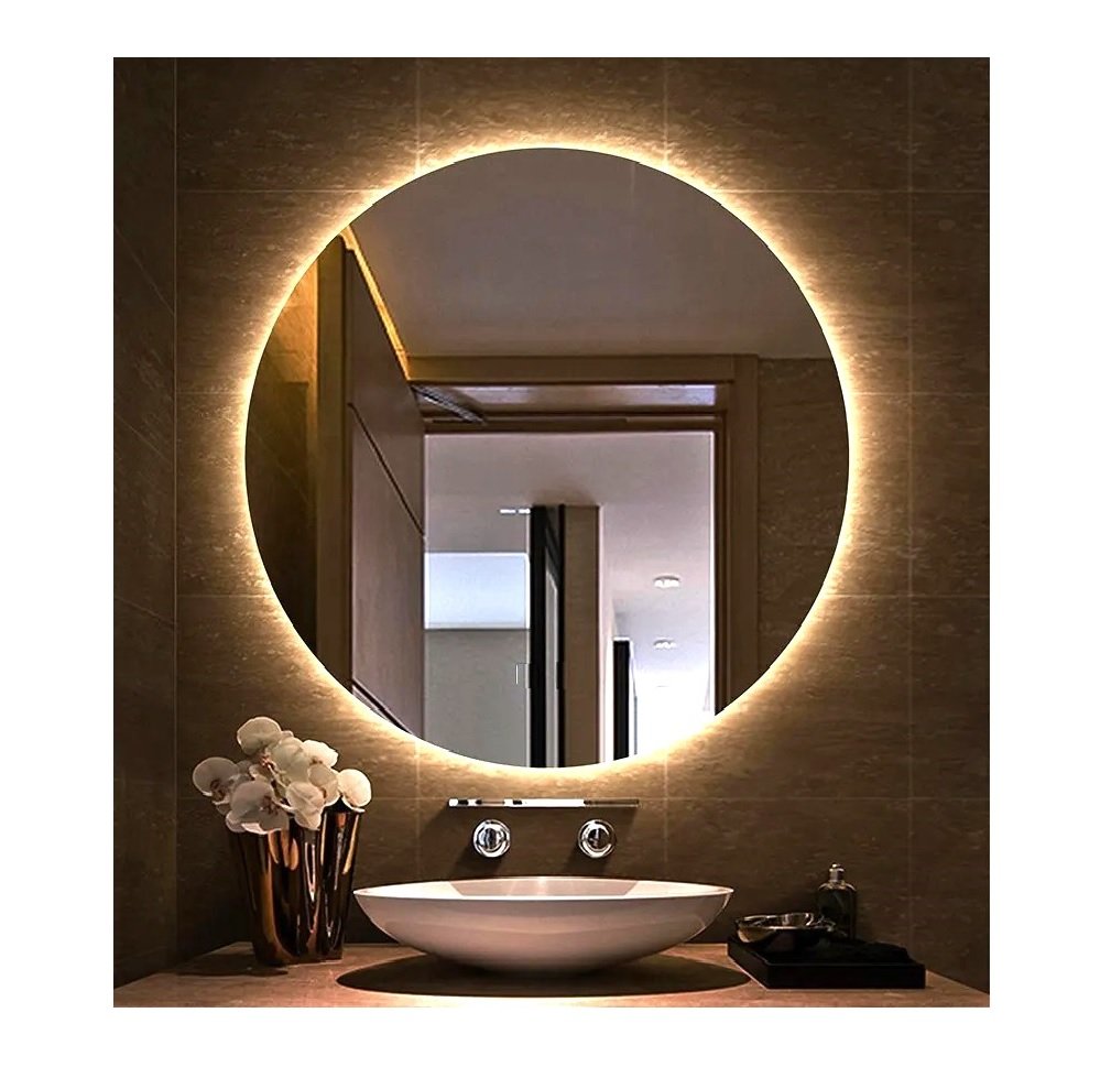 Espelho Redondo Iluminado com Led Quente 60cm Touch - 2