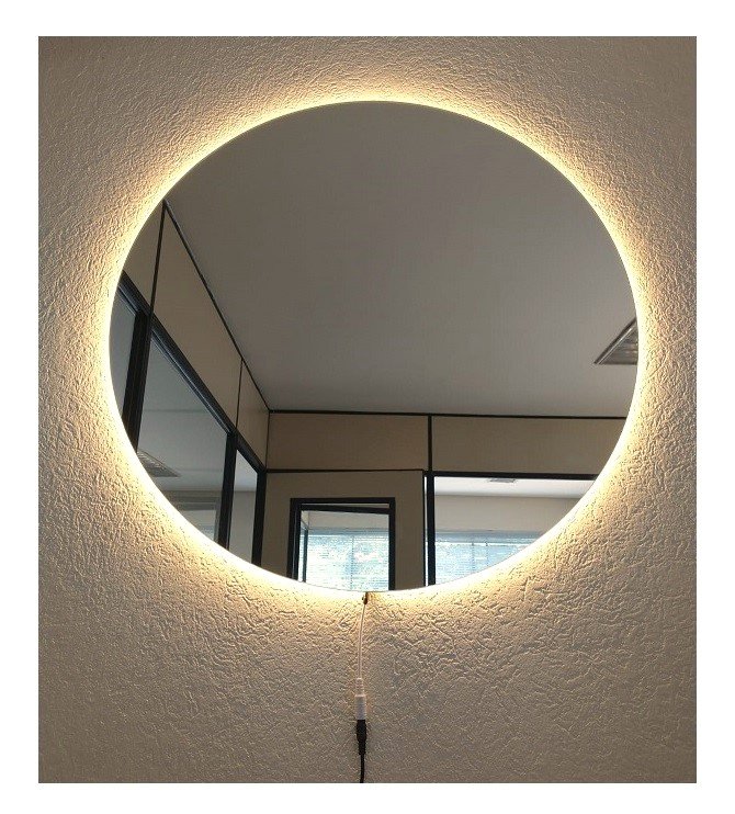 Espelho Redondo Iluminado com Led Quente 60cm Touch - 6