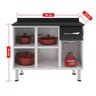 Balcão de Cozinha com Tampo 3 Portas 1 Gaveta Aço Leblon Colormaq - 4