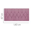 Ver imagem 2 de Painel Estofada Istambul Botão Capitonê 160cm Queen Size para Cama Box Quarto Suede Rosa Bebê - Ahaz
