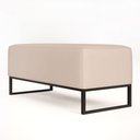 Ver imagem 7 de Puff Decorativo para Sala de Estar Cléo W01 Base de Ferro 90 cm Suede Bege - Lyam Decor