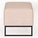 Ver imagem 6 de Puff Decorativo para Sala de Estar Cléo W01 Base de Ferro 90 cm Suede Bege - Lyam Decor