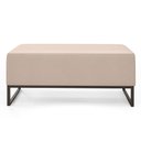Ver imagem 5 de Puff Decorativo para Sala de Estar Cléo W01 Base de Ferro 90 cm Suede Bege - Lyam Decor