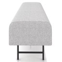 Ver imagem 6 de Puff Recamier Decorativo Pés em Ferro 160cm Dublin P02 Linho Cinza Claro - Mpozenato