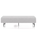 Ver imagem 5 de Puff Recamier Decorativo Pés em Ferro 160cm Dublin P02 Linho Cinza Claro - Mpozenato