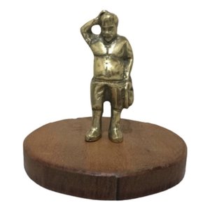 Sancho Pança Estatueta em Bronze Cervantes Amigo Dom Quixote