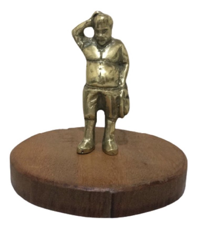 Sancho Pança Estatueta Em Bronze Cervantes Amigo Dom Quixote