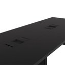 Ver imagem 6 de Mesa de Reunião 360cm Corporativa 6 Pessoas com Caixa de Tomadas Corporate Preto