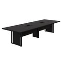 Ver imagem 1 de Mesa de Reunião 360cm Corporativa 6 Pessoas com Caixa de Tomadas Corporate Preto