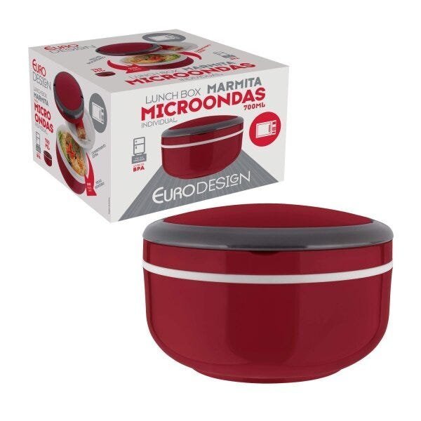 Marmiteira 0,7L Lunch Box Euro Home - 4