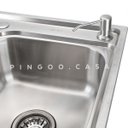 Ver imagem 4 de Cuba para Cozinha pia inox Com Acessórios e lixeira Potiguara e Torneira gourmet Jaguaribe PIngoo.
