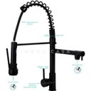 Ver imagem 5 de Torneira para cozinha Gourmet Misturador Monocomando Munim Pingoo.casa - Preto