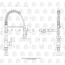 Ver imagem 6 de Torneira para cozinha Gourmet Misturador Monocomando Munim Pingoo.casa - Preto
