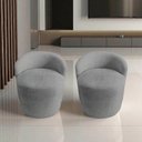 Ver mais imagens de Kit 2 Poltronas Decorativa Yara Orgânica Linho Cinza