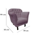 Ver mais imagens de Poltrona Decorativa Dália Veludo Rosê