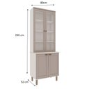 Ver imagem 2 de Cristaleira 4 Portas 100% Mdf 1533 Linha Iluminata Genialflex