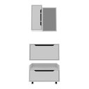 Ver imagem 6 de Conjunto Banheiro com Gabinete e Espelheira 2 Portas 1 Gaveta Rodízios Multimóveis CR10170 Branco