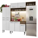 Ver imagem 2 de Armário de Cozinha Completa 229cm Rustic/branco Emilly Madesa 18xa Rustic/branco